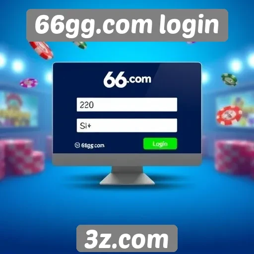 Funcionalidades do login no site 66gg.com